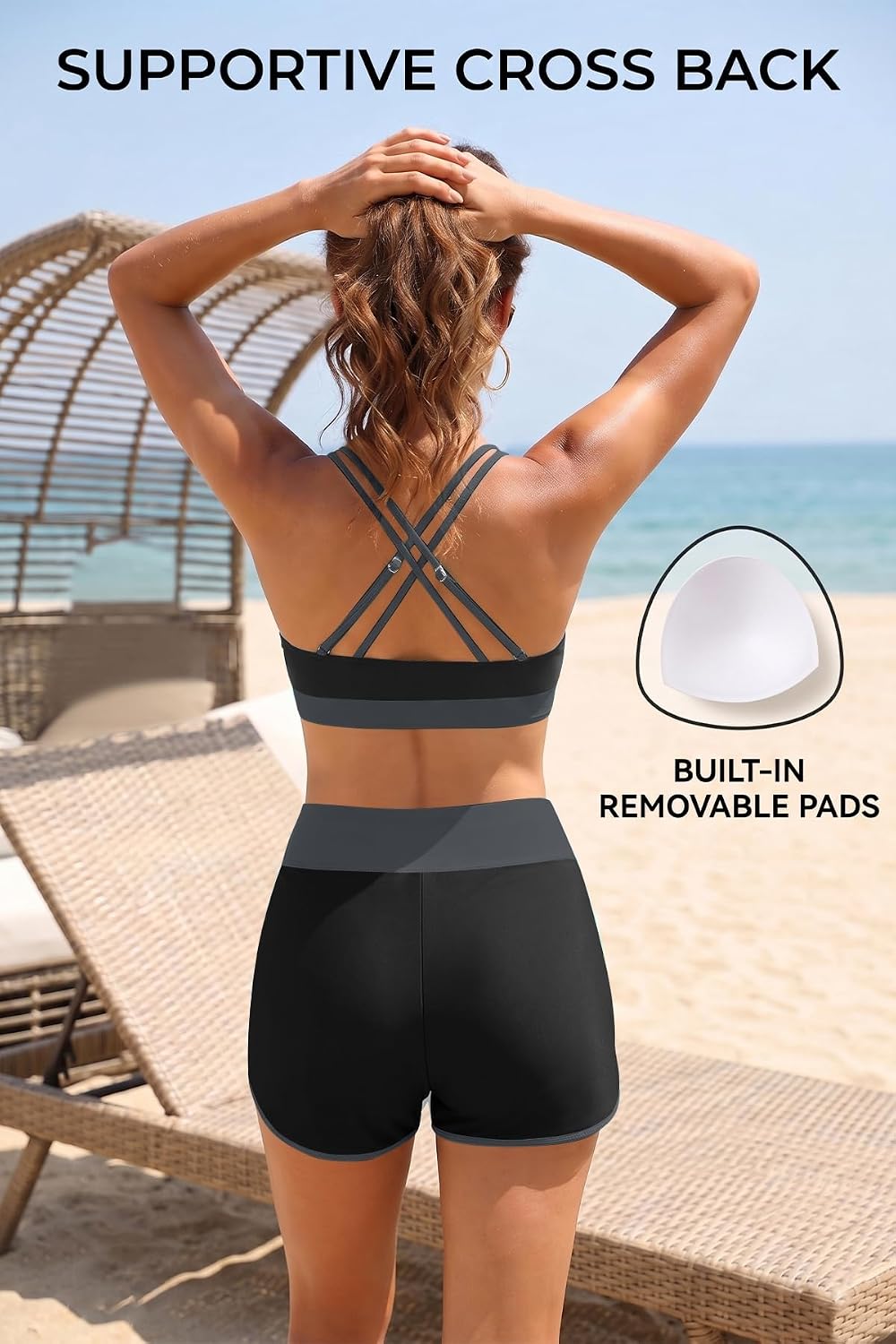Daci Women 3 Piece Tankini Swimsuits - Tummy Control Tank Top with Bra Modest Bathing Suit with Pockets Boyshorts Bottom 2026