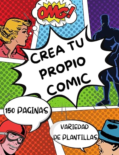 Crea tu propio comic 150 paginas variedad de plantillas: Dibuje sus propios cómics, exprese su talento y creatividad con un diseño de panel de 4 a 6, ... para estudiantes, artistas, niños y adultos.