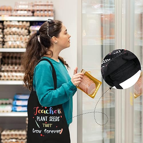 Miniatura 4 de Hillban 4 bolsas de lona a granel, regalos para profesores para Navidad, graduación, regreso a clases