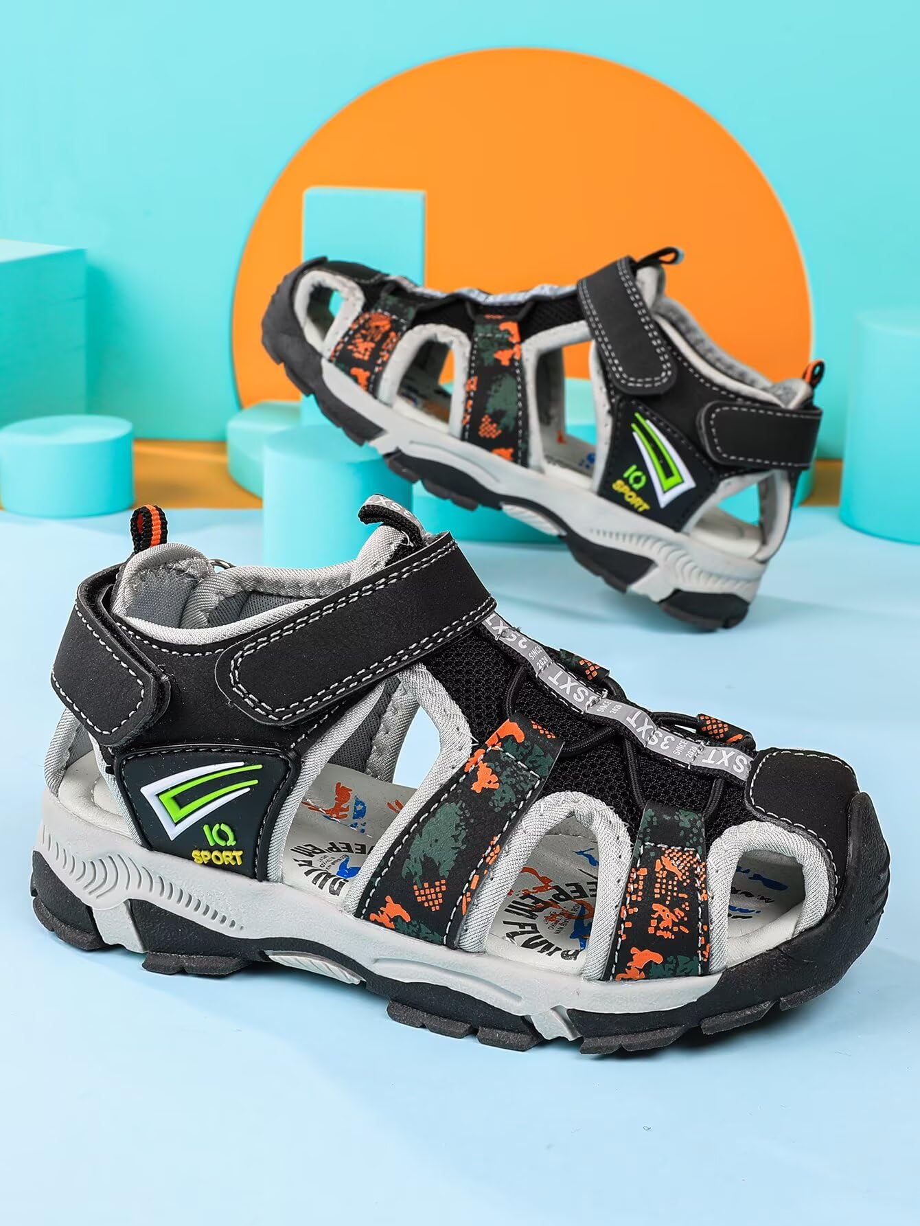 Sandalias de verano para niños y niñas, con puntera cerrada, ligeras, atléticas, para exteriores