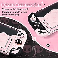 Vista 6 de Geekshare Protective Case Set Compatible with switch 2, PC Back Plate with Silicone Joysticks Covers, Includes 2 Thumb Grips, Waterproof Protection