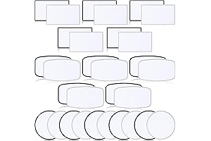 30-Pack 3-Shape Sublimation Blank Iron-On Repair Patches for Clothing, Hats, and More