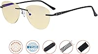 Vista 22 de CessBlu Ladies Cat-eye Blue Light Blocking Glasses Anti Glare UV Rimless Computer Eyeglasses for Women Reading Screen