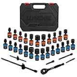 LLNDEI 1/4-Inch Drive Swivel Socket Set, 32 Pieces Standard SAE(5/32 to 9/16