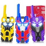 Transform Walkie Talkies for Kids Robot Toys&comma; 3 Pack with Cool Light-Up Eyes & 2500 FT Range&comma; Outdoor Camping Toys&comma; Birthday Gifts for Boys Girls Ages 3-12