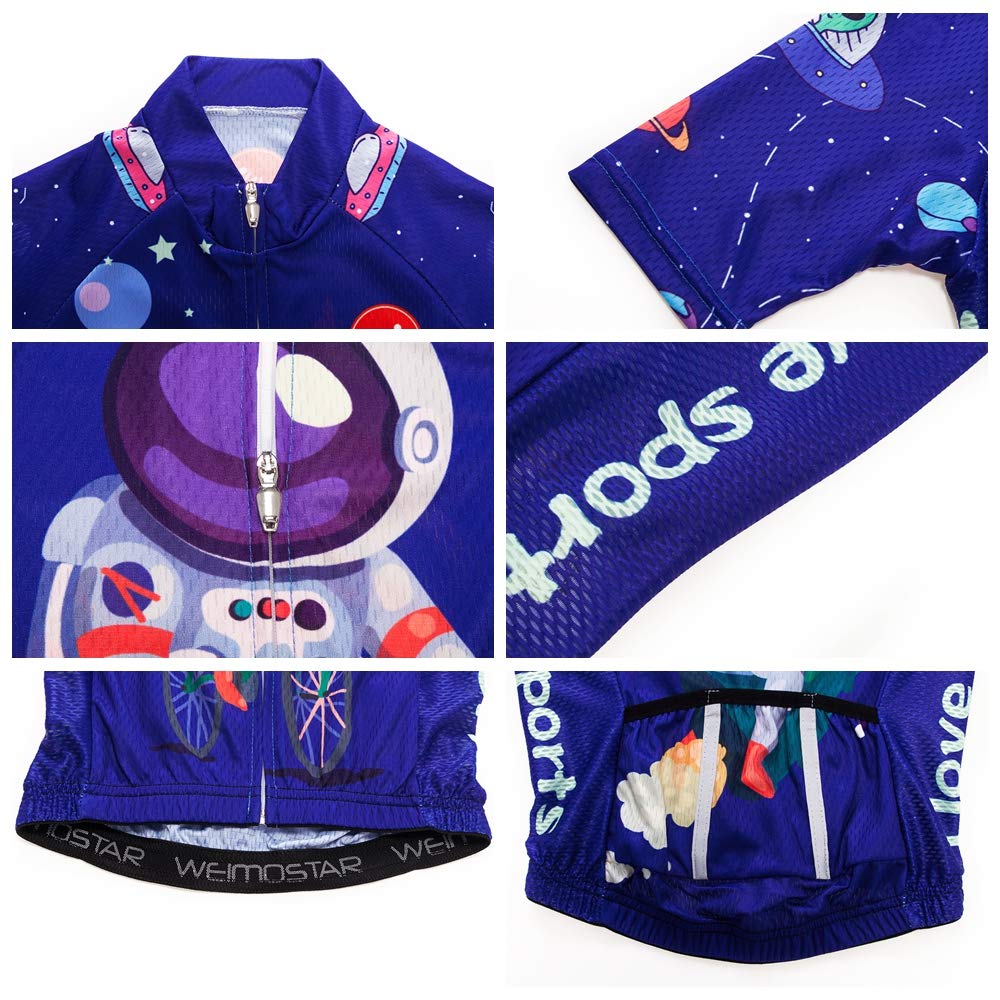 Niños Ciclismo Jersey Conjunto Ropa Niños Niñas Pantalones Cortos Pad Trajes