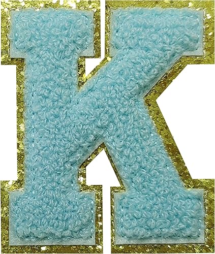 Miniatura 146 de 4 parches de letras de felpilla blanca, parches termo-adhesivas de 2.2", parches de letras de felpilla para ropa (M)