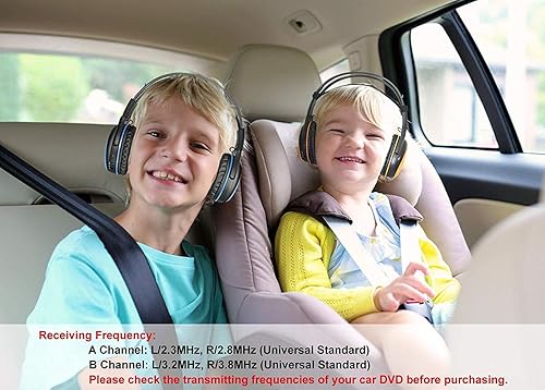 Miniatura 5 de SIMOLIO Auriculares IR para coche DVD con volumen limitado, auriculares infrarrojos inalámbricos para Honda Odyssey, Toyota Sienna, uConnect,