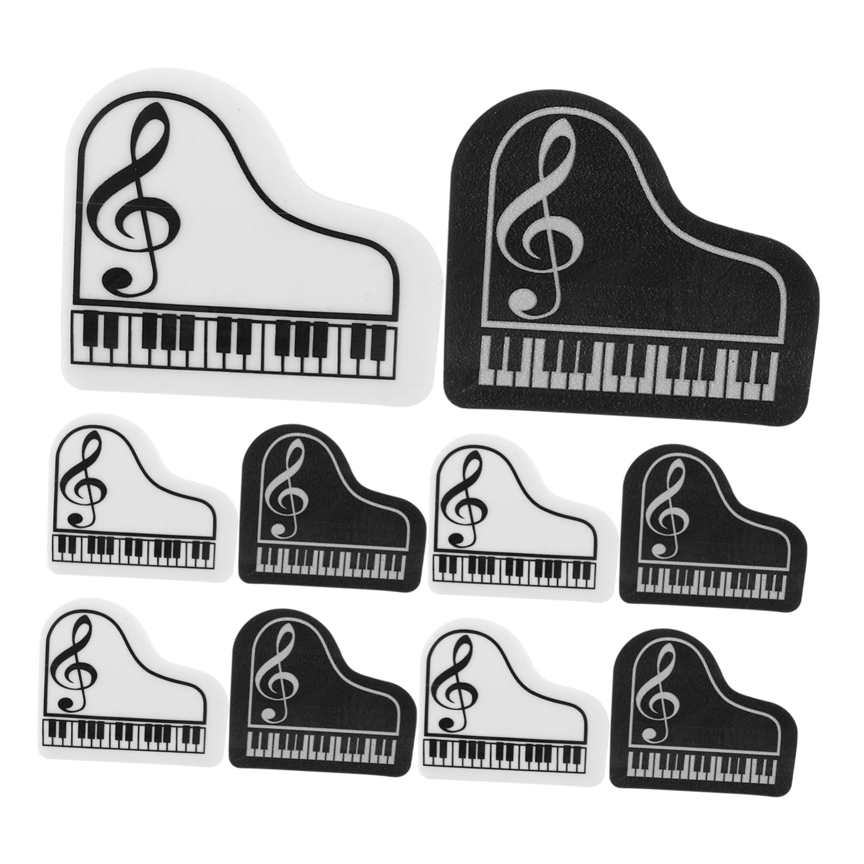 ARTIBETTER 10Pcs Mini Piano Shaped Erasers Portable Adorable Erasers for Bright Colors for Writing and Drawing Present for School Activities and Prizes