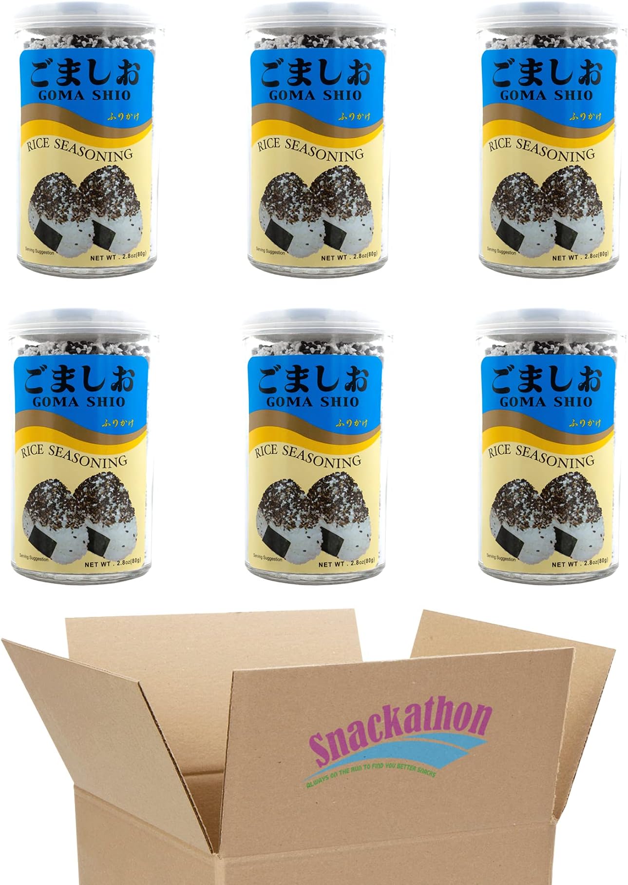 Furikake Rice Seasoning, Goma Shio 2.8 Ounce, (Pack of 6