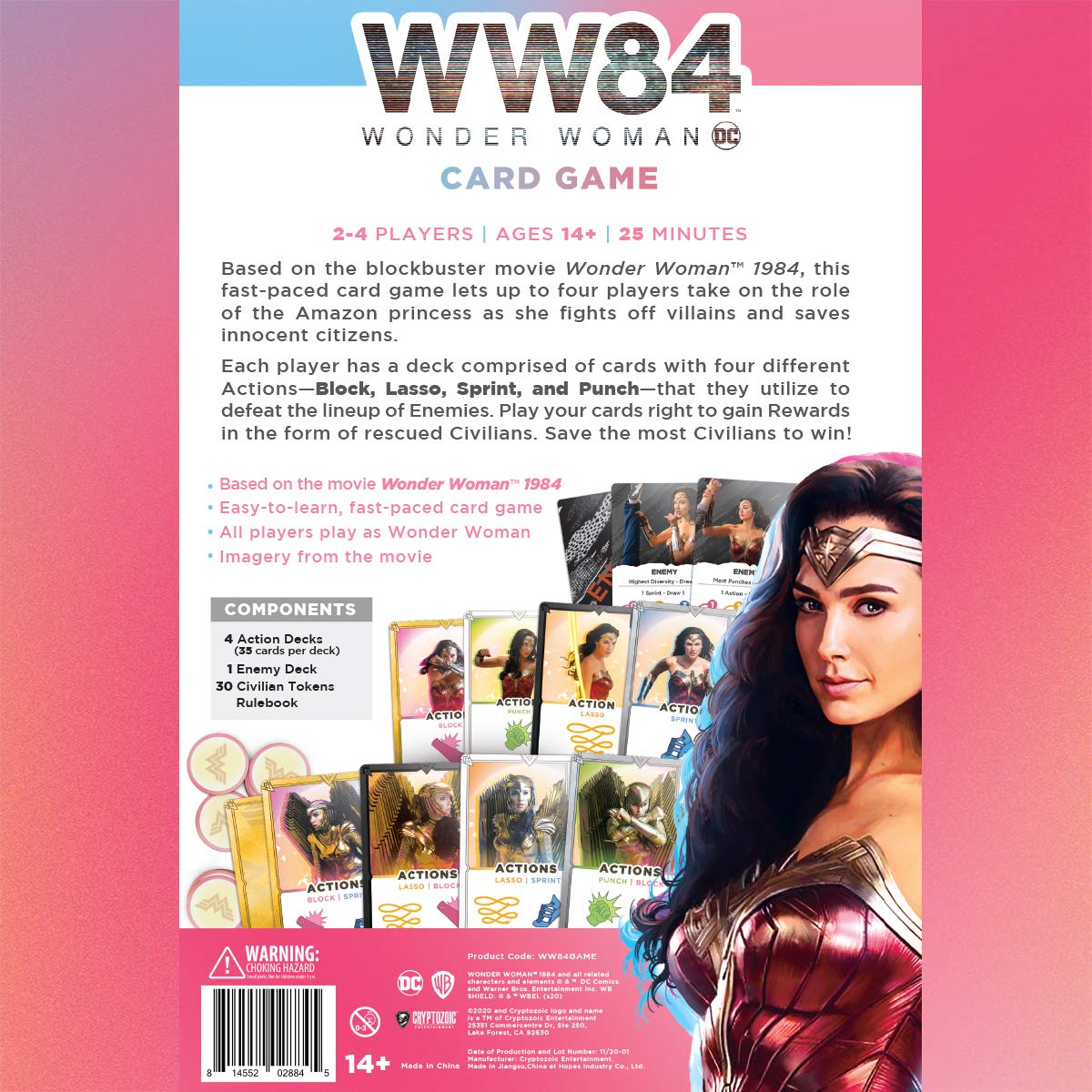 Cryptozoic Entertainment Wonder Woman 1984 Card Game - Be The Super Hero and Save The Most Civilians to Win - DC Comics - for 2 to 4 Players - Ages 14+ - Image 7