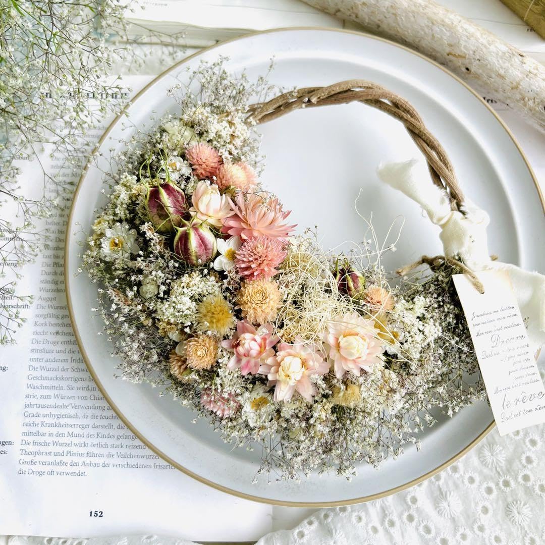 Amazon｜リース かすみ草 ドライフラワー｜ドライフラワー オンライン通販