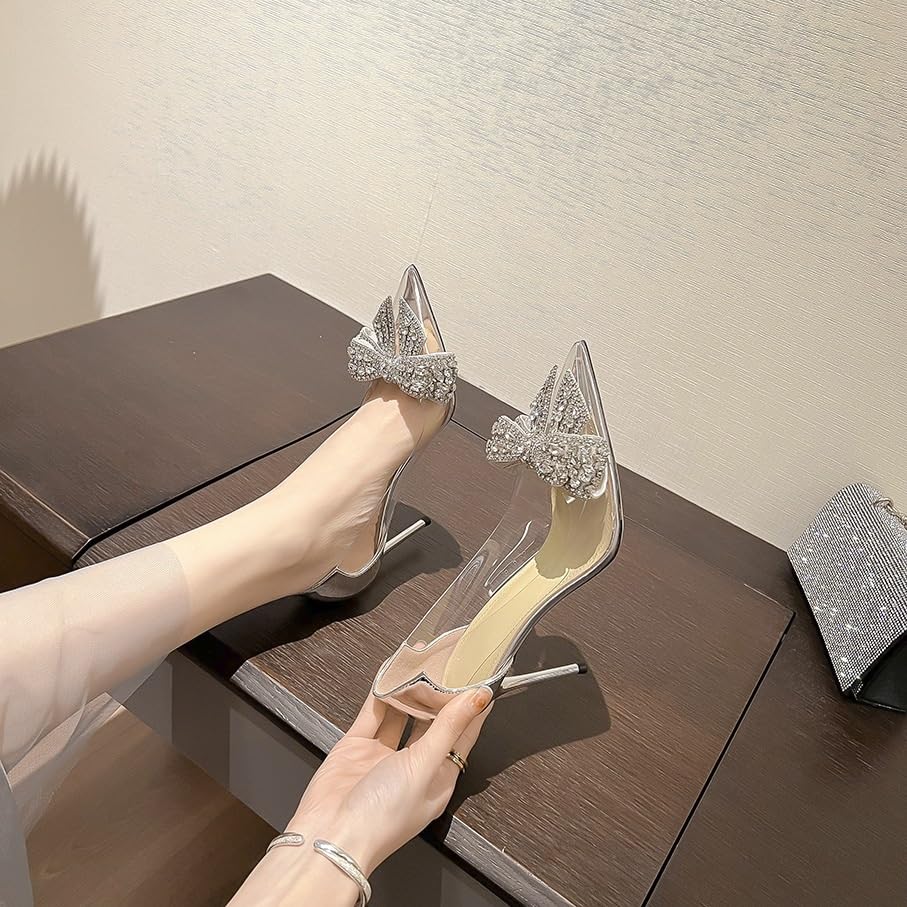 Women's Closed Pointed Toe High Heels Wedding Party Dress Pumps Shoes Stiletto High Heeled Sandals for Women3