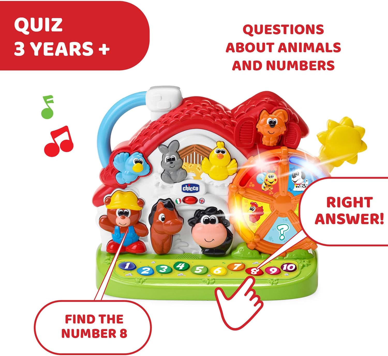 Chicco Has a new farm, two-color, stackable