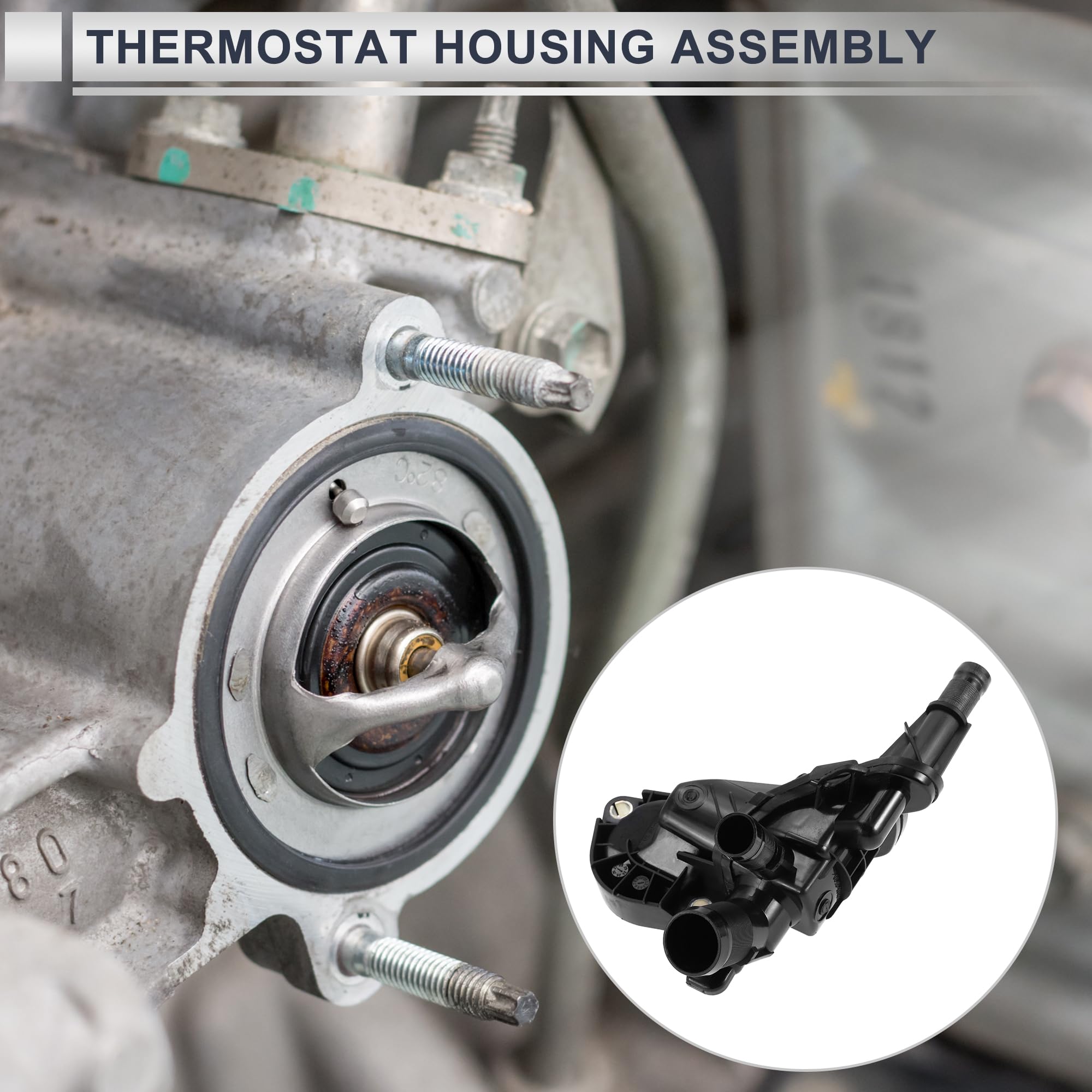 A ABSOPRO Boîtier Thermostat Refroid. Pour Renault Clio IV 0.9 Tce 18-21