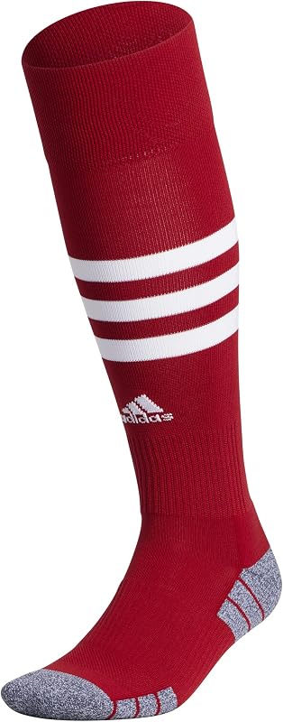 medias multideporte unisex 3 rayas Hoop sobre la pantorrilla 1 par | Unisex, paquete de 1, zonas de impacto acolchadas, soporte para arco y tobillo, absorbe la humedad, se mantiene en forma, listo para jugar y practicar