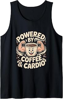 Powered by Coffee & Cardio - Gym Fuel Design Tank Top