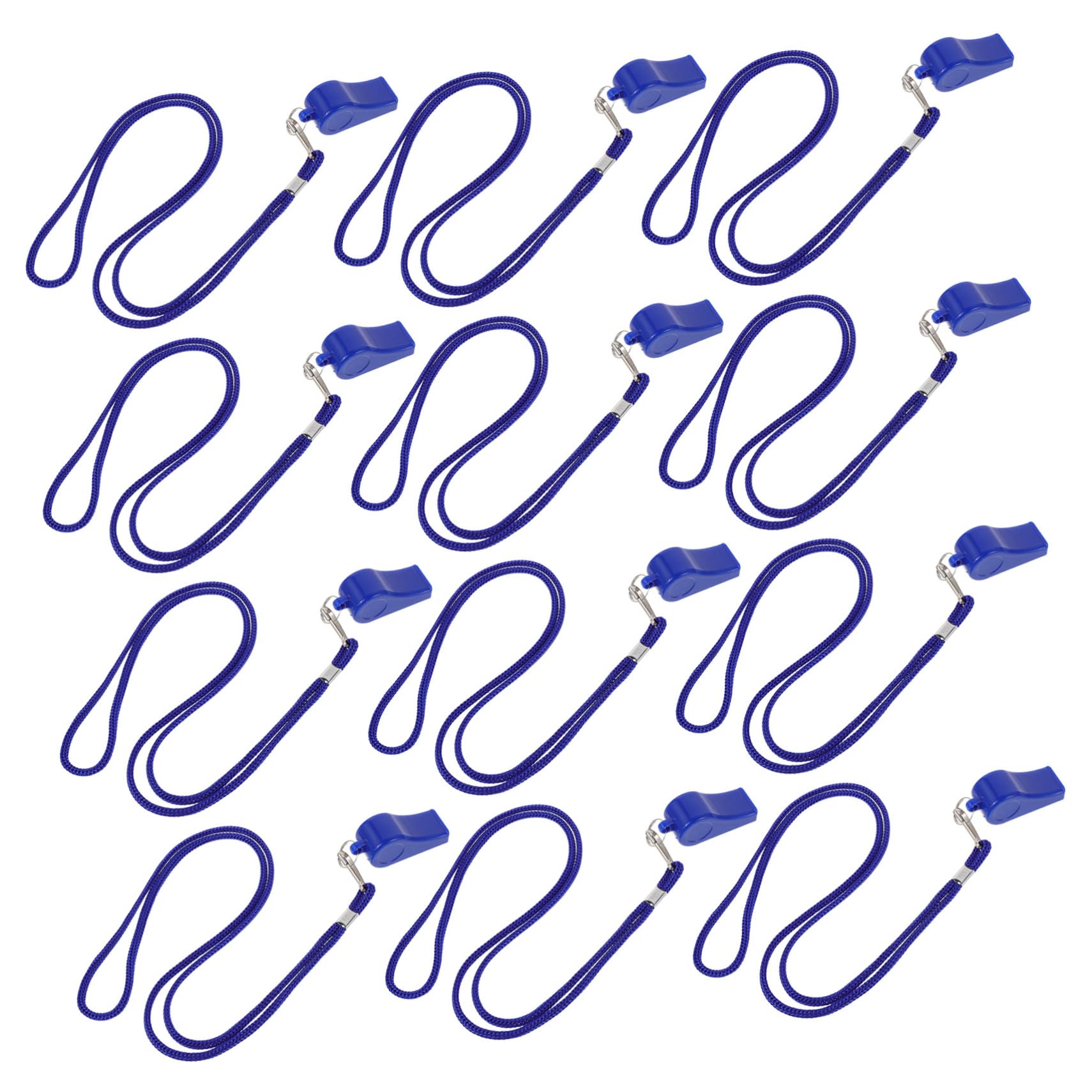 Sifflet de Survie Sécurité en Plastique Bleu, Lot de 36