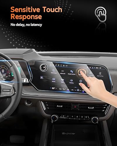 Vista 250 de CDEFG Cristal templado para Chevrolet Silverado/GMC Sierra 2025, pantalla táctil de 13.4 pulgadas, accesorios para Chevy Silverado/Sierra 1500