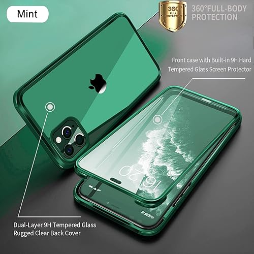 Miniatura 124 de UBUNU Funda para iPhone 14 Pro Max con protector de pantalla [vidrio templado 9H integrado], protección de cuerpo completo 360 de doble capa