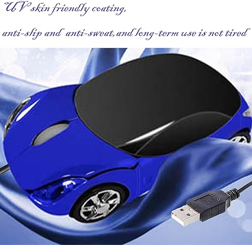 Miniatura 5 de Car Kids Mouse Small Cool Sports Wired Mouse for Kids Wired Kids Computer Mouse with USB Receiver and 1000DPI 2 Headlights for School Laptop