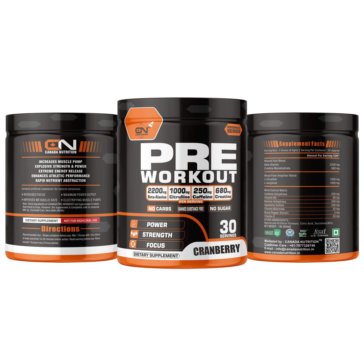 Canada Nutrition Pre Workout Energy Drink Zero Carbs Zero Sugar Keto Friendly 30 Servings Cranberry Amazon In Health Personal Care