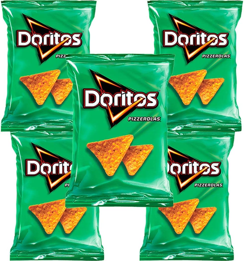 DORITOS PIZZEROLAS 62g (Caja con 5 bolsas) Alimentos y