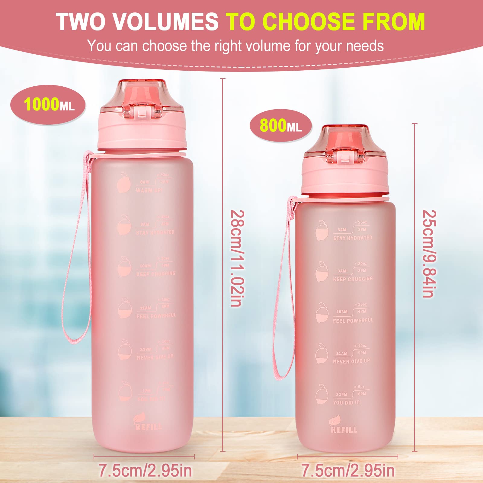 Gourde 1 L - Anti-fuite - Sans BPA - Bouteille De Vélo Tritan Avec