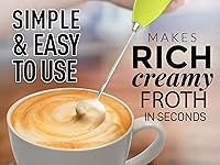 Vista 2 de Zulay - Espumador de leche para café con potente motor de titanio mejorado, batidor de mano, espumador de leche, mini mezclador para café, espuma