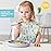 Bumkins Bibs for Girl or Boy, SuperBib Baby and Toddler 6-24 Months, Essential Must Have for Eating, Feeding, Baby Led Weaning Supplies, Mess Saving Catch Food, Waterproof Soft Fabric, Green Cactus