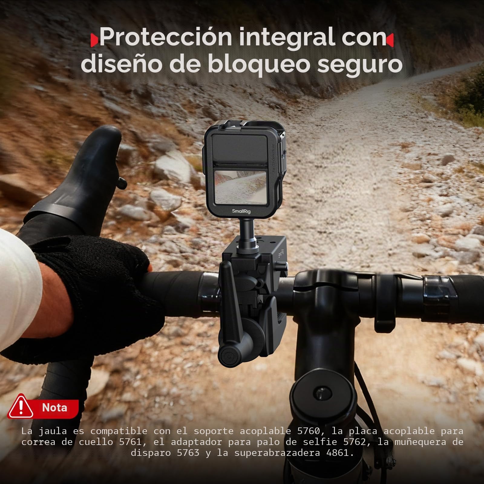 SMALLRIG Jaula para DJI Osmo Nano, Estuche de Aluminio Protector con Zapata Fría y Roscas 1/4"-20 - 5759