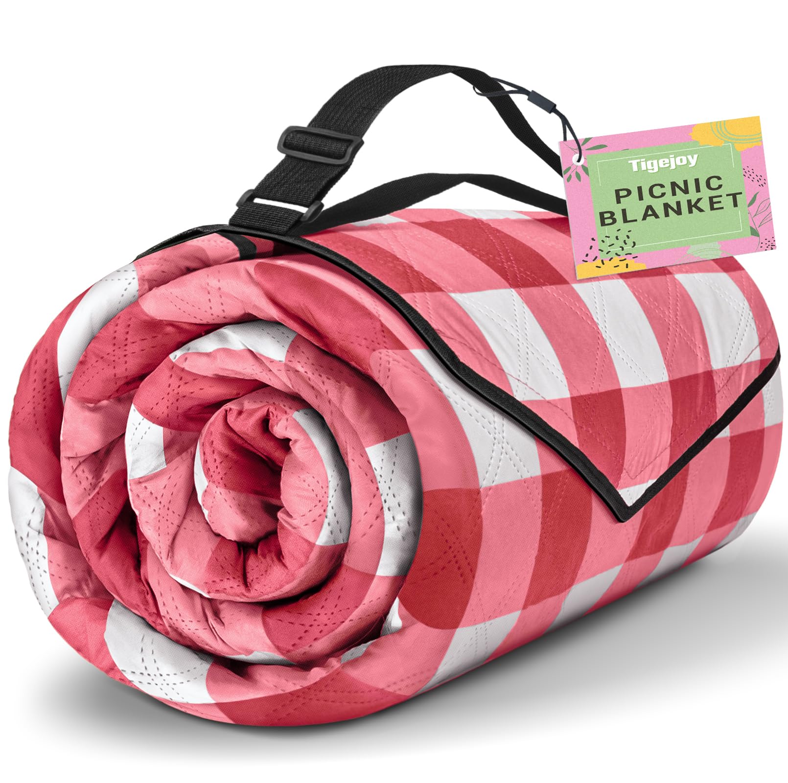TigeJoy Extra Large Picnic Blanket Waterproof Beach Blanket 80''x100''