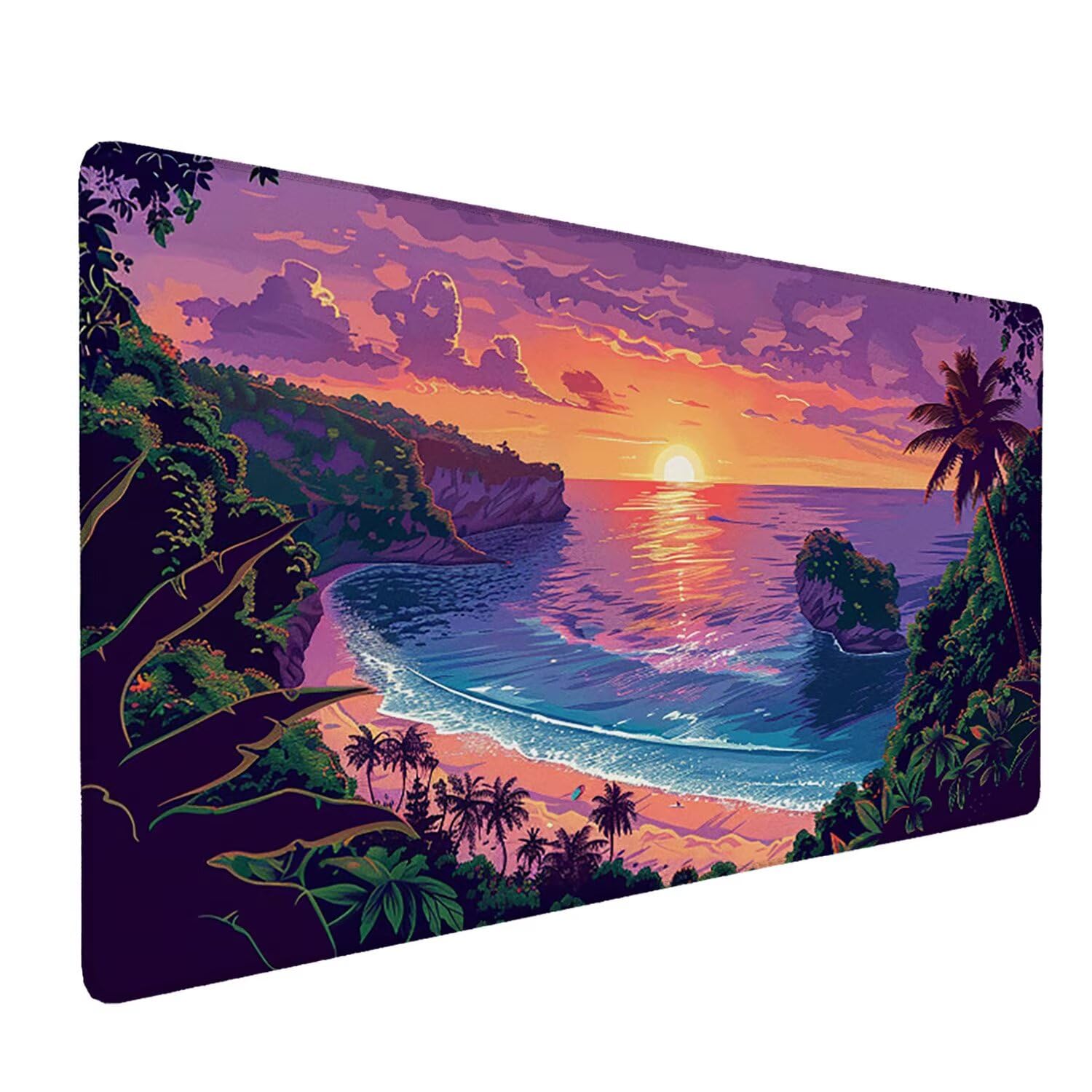 Podkładka pod mysz, mata na biurko do gier plaża zachód słońca podkładka pod mysz 1200 x 600 mm duża podkładka pod mysz biurkowa biurko, odpowiednia do notebooków i komputerów stacjonarnych akcesoriów