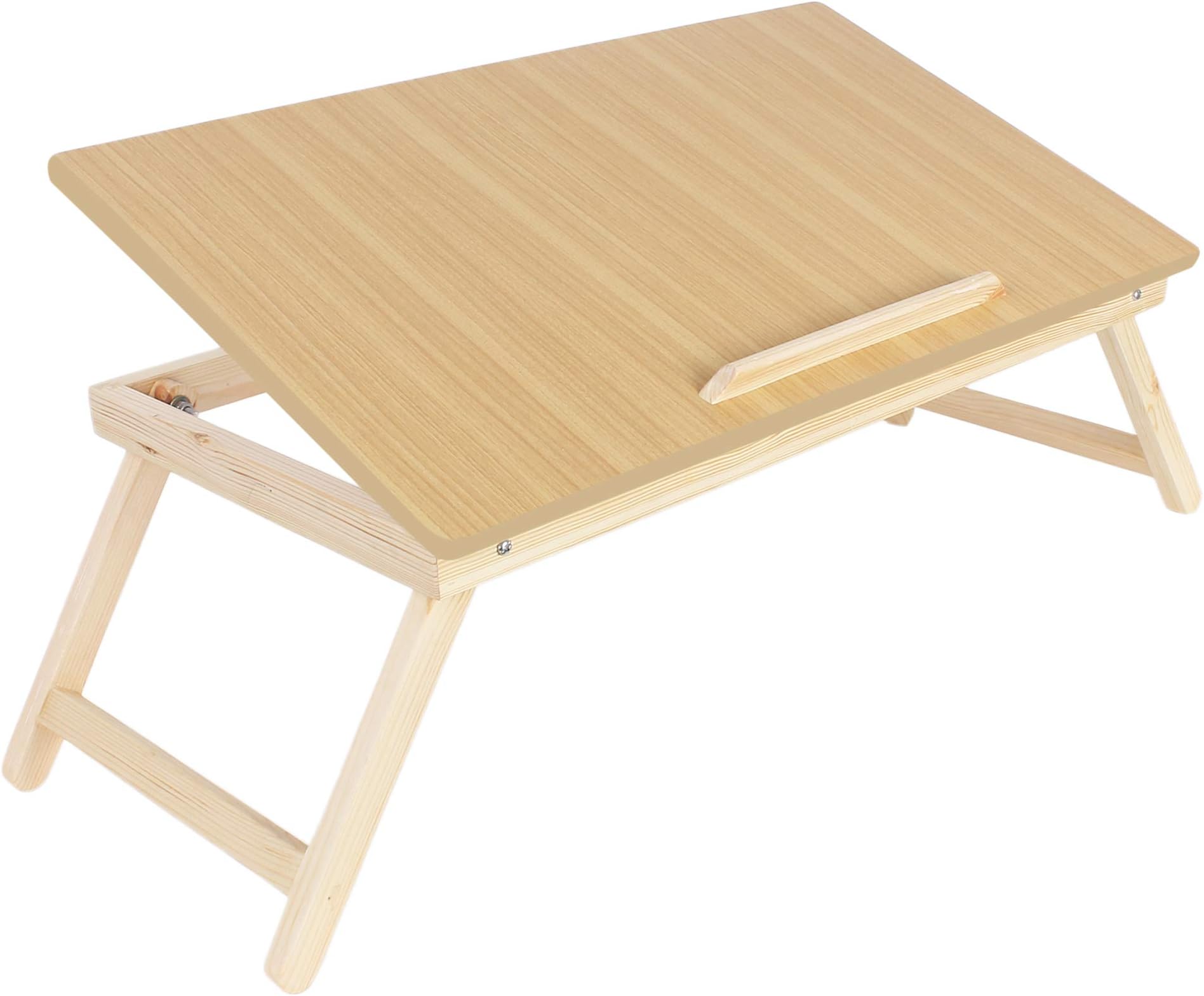 Maverick Multipurpose (Made in India) Laptop/Bed Table with Fully Tiltable Top (Normal Wood, Full/Wood)