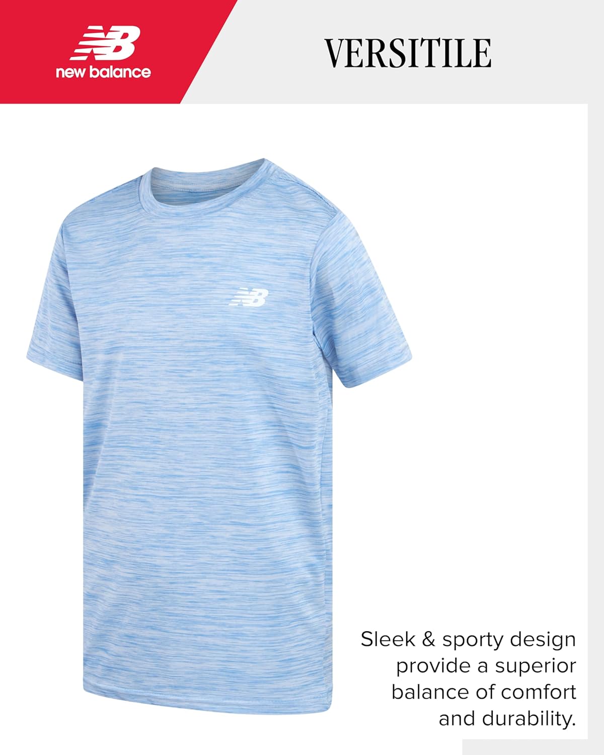 New Balance Boys Athletic Shirts - 4 Pack Performance Short Sleeve Crewneck Boys T Shirts - Dry Fit Tees for Kids (Size 8-20) - Image 5