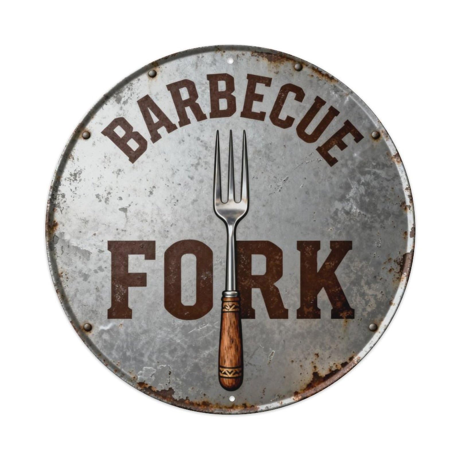 Barbecue Fork Metal Tin Sign Plaque