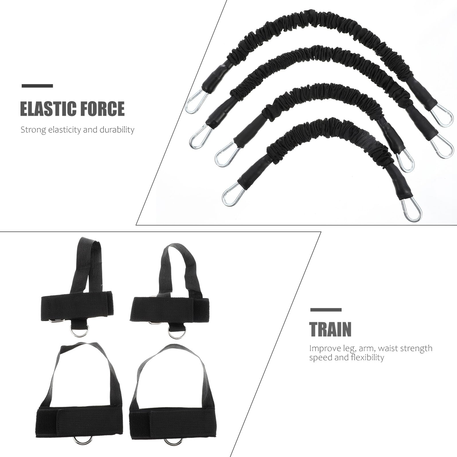 SHERCHPRY Bande Élastique Musculation Haute Résistance en Tissu Oxford et Corde en Latex pour Exercices Fitness à Domicile Extérieur, Entraînement Bras et Taille