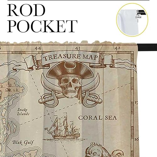 Miniatura 3 de Island Cortinas para Ventanas de Cuarto - Cortina corta para puerta de vidrio con bolsillo para barra, 85 pulgadas de ancho por 108 pulgadas de largo