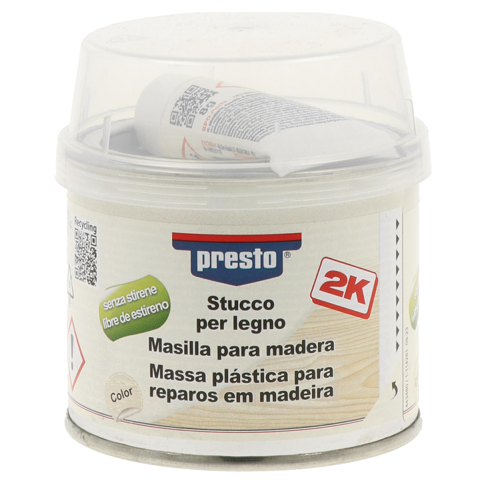 presto 443480 Stucco per legno senza stirene marrone chiaro 250 g