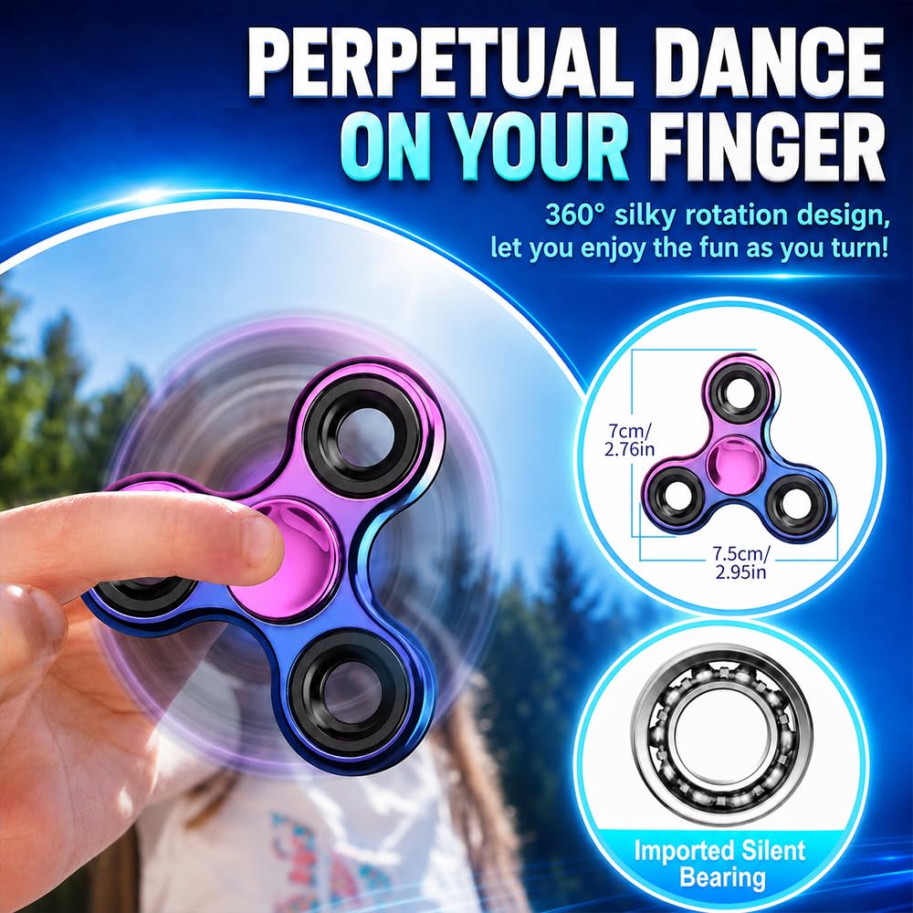 5 Stück Fidget Toys Set für Kinder Erwachsene, Sensory Pack mit Fidget Slider Fidget Cube Pad Finger Fahrrad Kette, Coole Gadgets Schreibtisch Handkreisel Party Geschenk