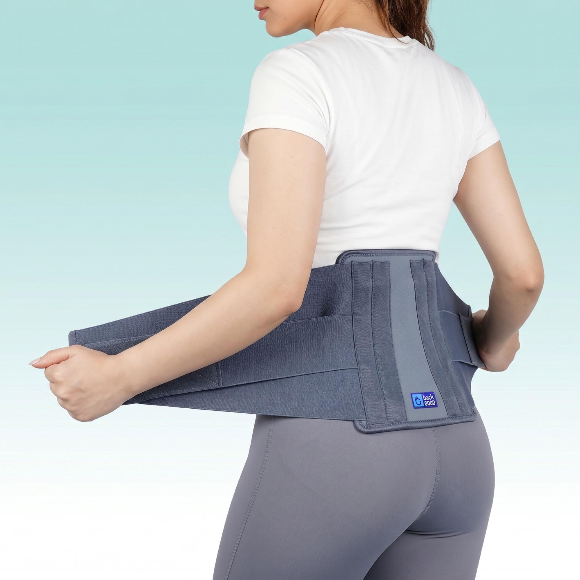 BackGood Lumbar Sacral Belt | 5-Year Warranty | Back Support Belt for Lower Back Pain, Sciatica, Muscle Strains, Posture Correction | Orthopedic Belt 4 Metal Stays | Men & Women (XXXL)(Grey)