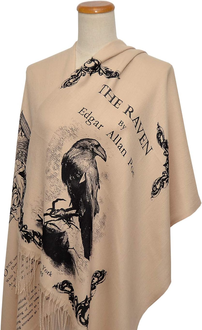 The Raven by Edgar Allan Poe Shawl Scarf Wrap