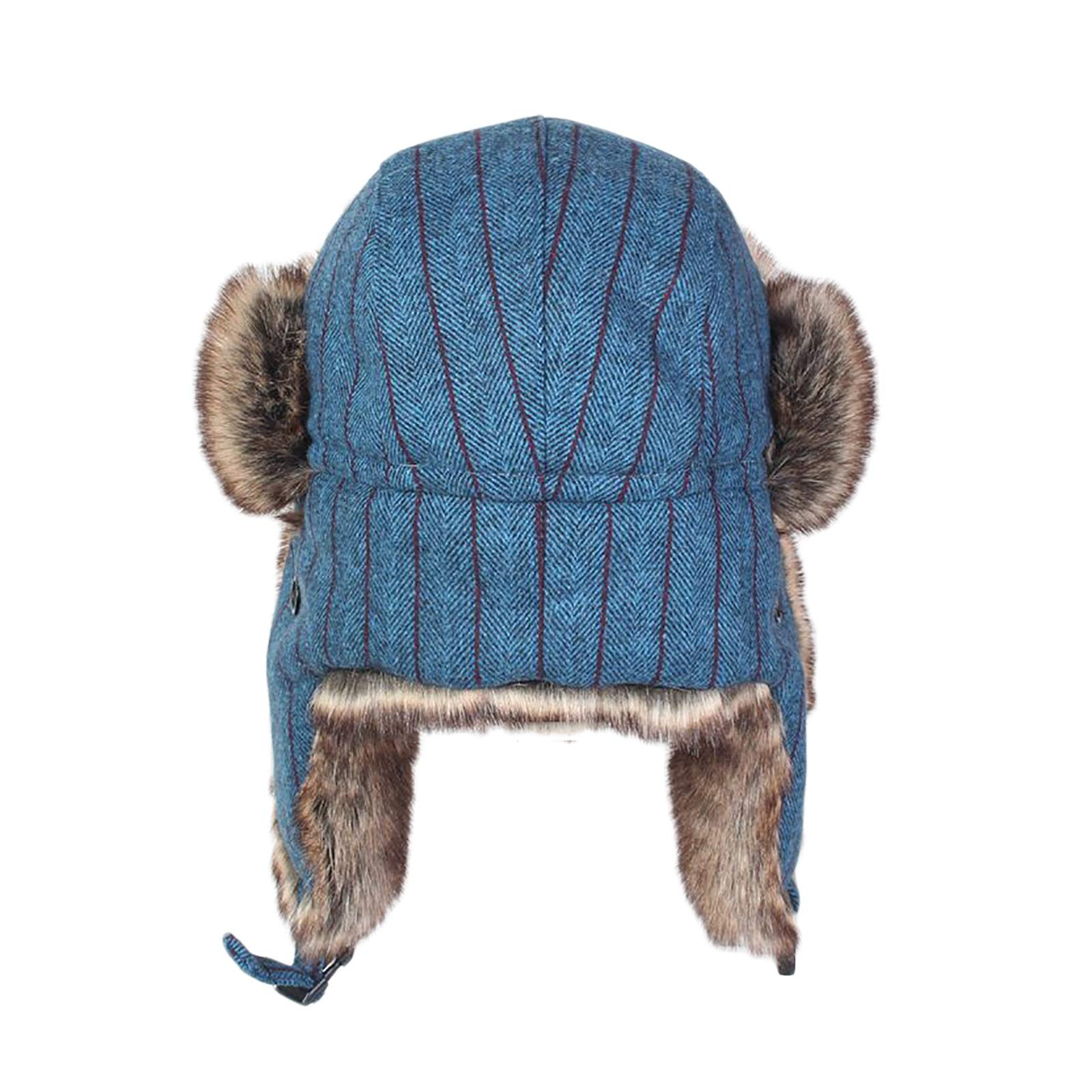 Cappelli invernali, Bomber Cappello uomo Aviator Cappello Bomber Cappello Faux Pelliccia Pelliccia Toper Trapper Cappello pilota con tappo dell'orecchio inverno Tenere caldo