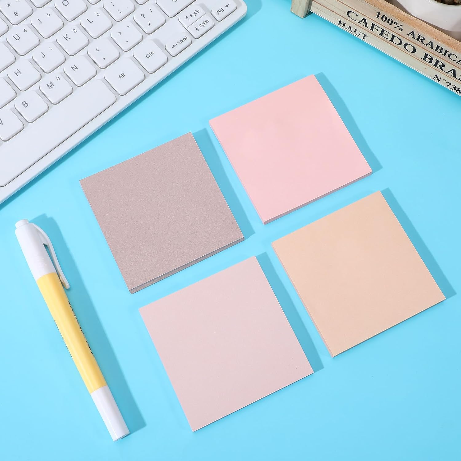 48 Pack Sticky Notes, 3''x 3'' Self Stick Notes Pads 2400 Sheets Office Supplies, Boho Vintage Aesthetic Sticky Accessories Home, Office, Notebook 50 Sheets/pad image 4