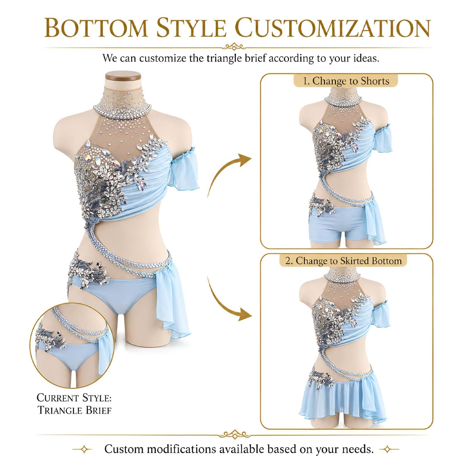 Strój do Tańca Lirycznego Damski Halter Cutout z Szyfonem na Scenę | Strój do Tańca Nowoczesnego, Elastyczny Spandex z Siatką Szyfonem i Kryształkami, Odkryte Plecy z Paskami Live