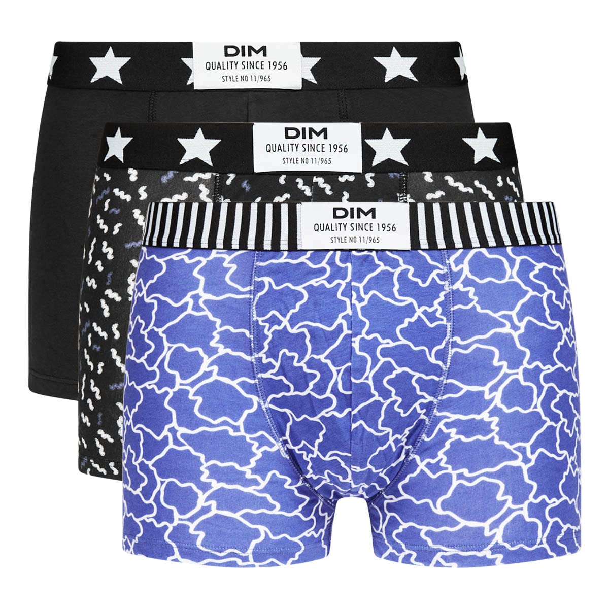 Dim Pack Of 3 Vibes Hipsters Men's Black + Blue + Black Xxl
