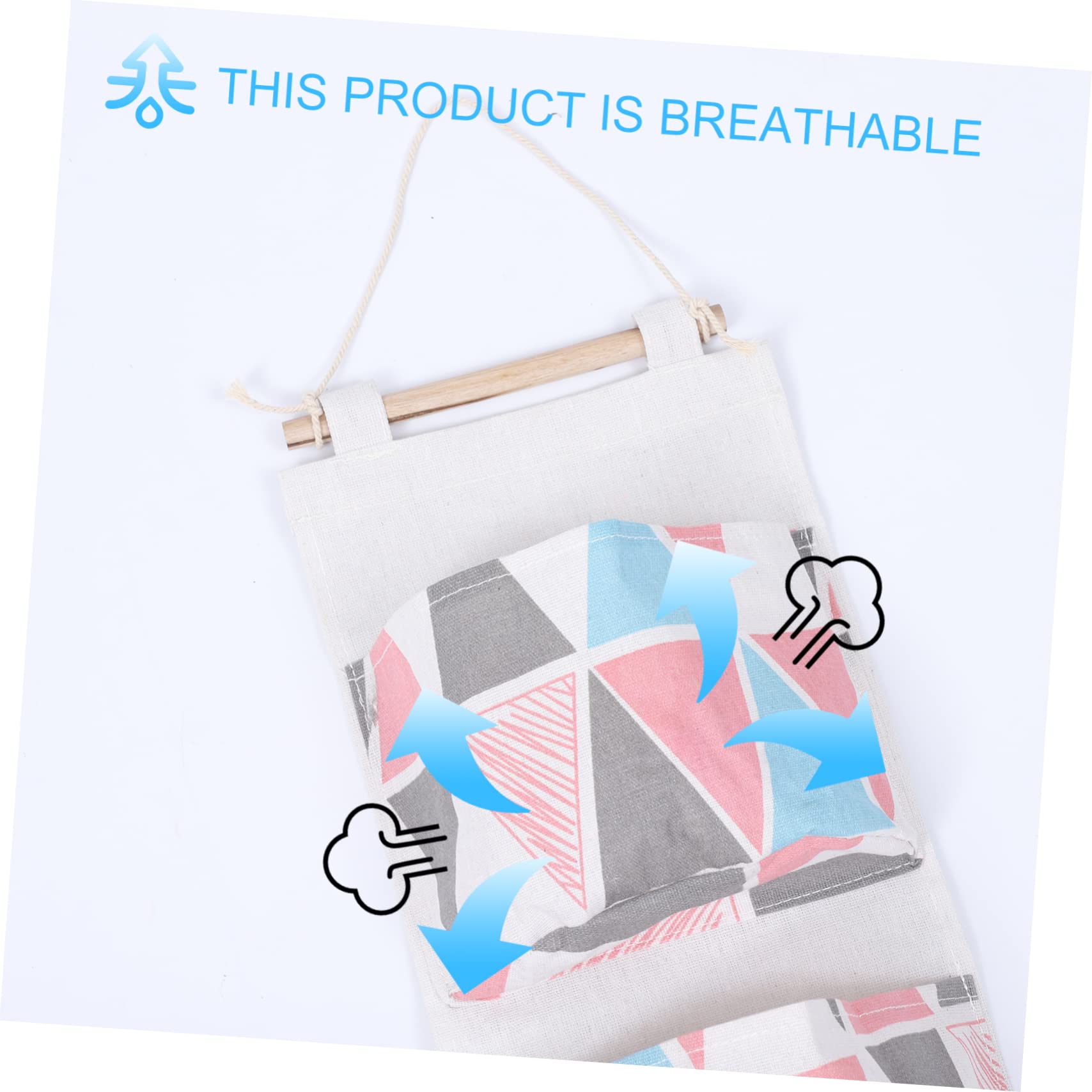 Hohopeti 1Set Hanging Organizer for Door Back Capacity Storage Bag for Bedroom Bathroom Kitchen Creative Design with Stick for Keeping Home Organized