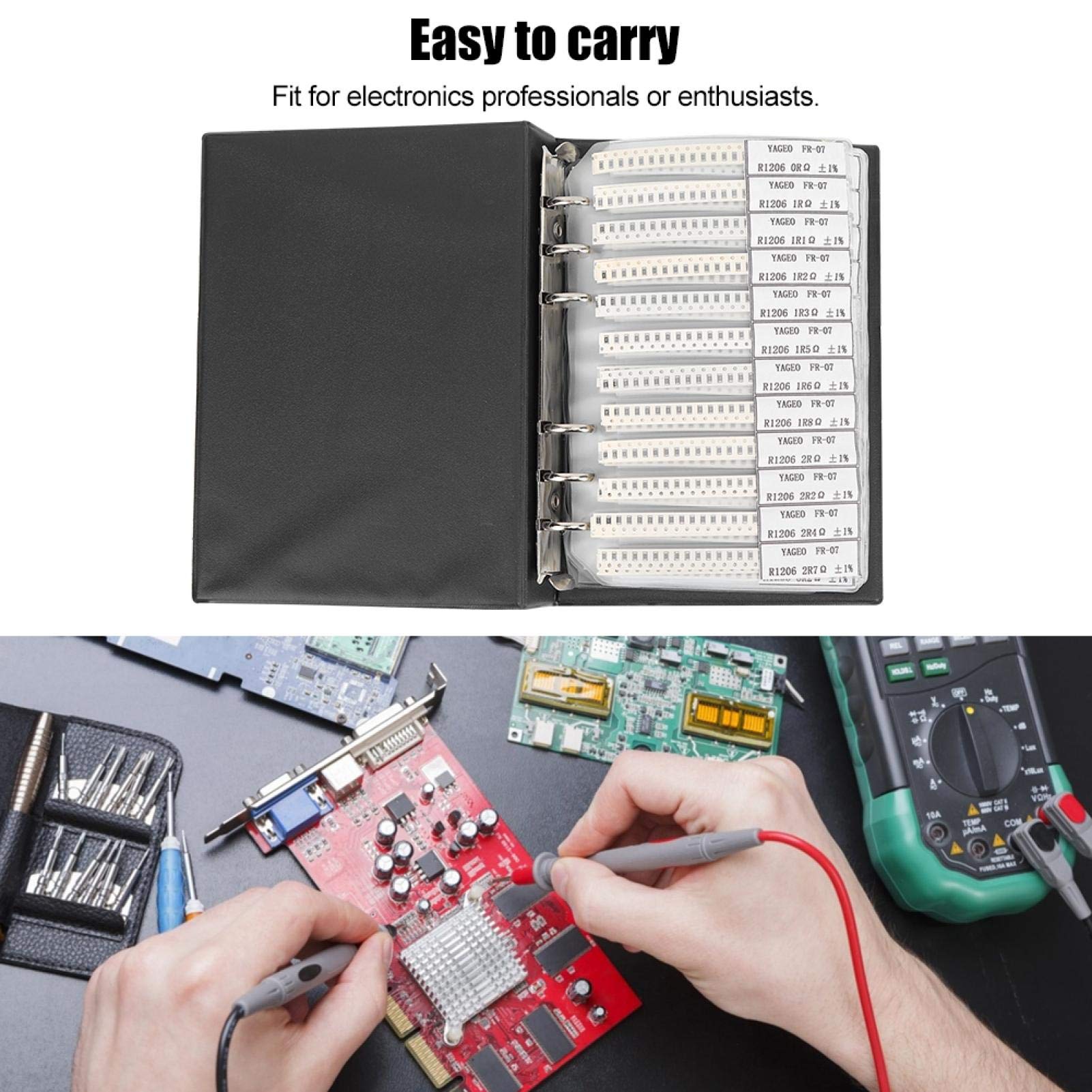 1206 Serie 170 Tipi Componente Resistori Libretto Campione Accessori elettronici Nero