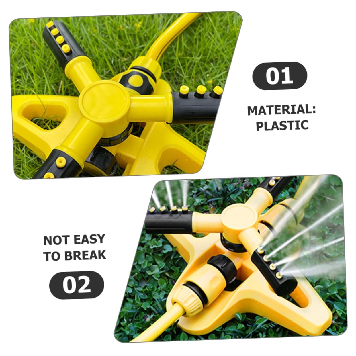 Abaodam Lot De 3 Pulvérisateurs d'eau Rotatifs À 360 Degrés Arroseurs Automatiques pour Pelouse Arrosage De Pelouse Système D'Arrosage De Jardin Arroseur d'eau pour