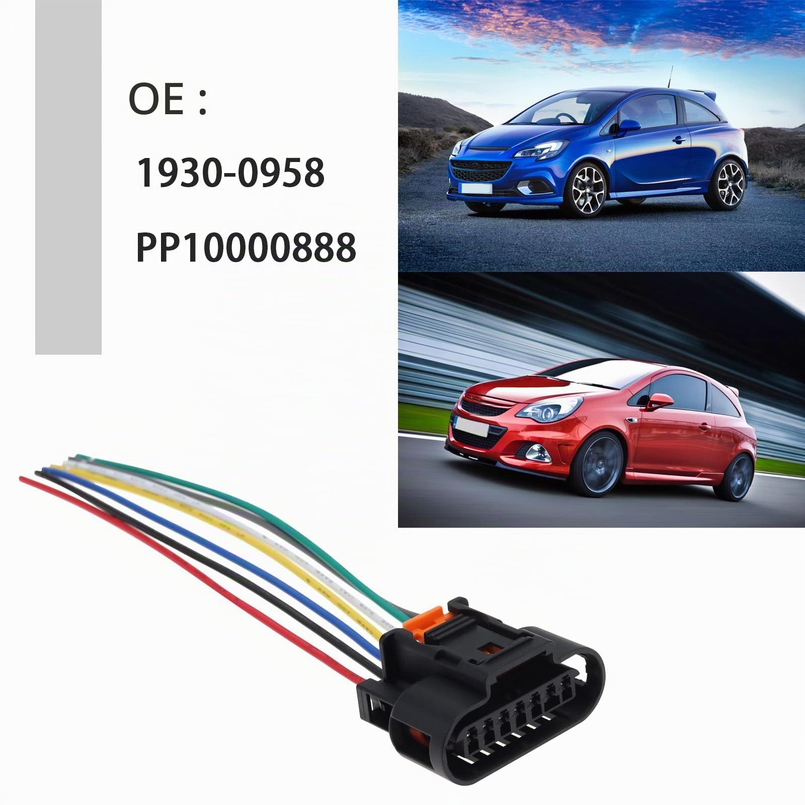 ECSiNG Connecteur de Bobine d'allumage de Voiture 7 Broches 1930-0958 PP100088 Compatible avec Les pièces de Bobine d'allumage Corsa Automotive 15 cm